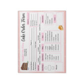 水彩ケーキ専門店 受注フォーム ノートパッド (回転)