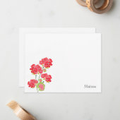 水彩ゲラニウムステム ノートカード (正面/裏面インサイチュ)