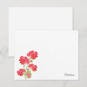 水彩ゲラニウムステム ノートカード (正面/裏面)