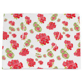 水彩ゲラニウムパターン ラージペーパーバッグ (正面)