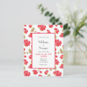 水彩ゲラニウムパターン 招待状 (スタンド正面)