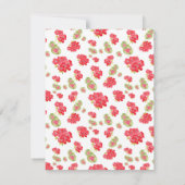 水彩ゲラニウムパターン 招待状 (裏面)