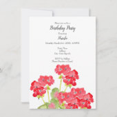 水彩ゲラニウム2 招待状 (正面)