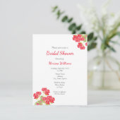 水彩ゲラニウム2 招待状 (スタンド正面)