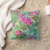 水彩ゲラニウム クッション (ブランケット)