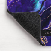 水彩ゲード深いブルーパープルバラ金ゴールドゲート マウスパッド (コーナー)