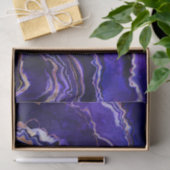 水彩ゲード深いブルーパープルバラ金ゴールドゲート 薄葉紙 (ギフト)