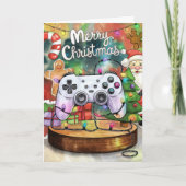 水彩ゲーマークリスマスカード シーズンカード (正面)