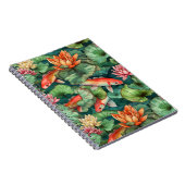 水彩コイと睡蓮フォトノートブック ノートブック (右側)