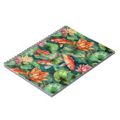 水彩コイと睡蓮フォトノートブック ノートブック (左側)