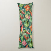 水彩コイと睡蓮抱き枕 ボディピロー (裏面 (縦))