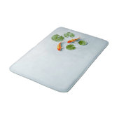 水彩コイの魚のセレニティ バスマット (アングル)