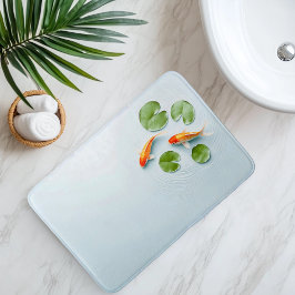 水彩コイの魚のセレニティ バスマット