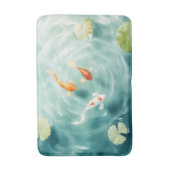 水彩コイの魚のセレニティ バスマット (正面縦)