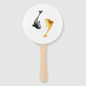 水彩コイ結婚魚 ハンドファン (裏面)