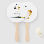 水彩コイ結婚魚 ハンドファン (正面&裏面)