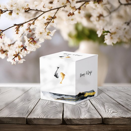 水彩コイ結婚魚 フェイバーボックス