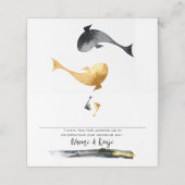 水彩コイ結婚魚 プレイスカード (外部開封)