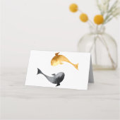 水彩コイ結婚魚 プレイスカード (裏面)