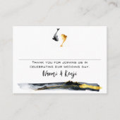 水彩コイ結婚魚 プレイスカード (正面)