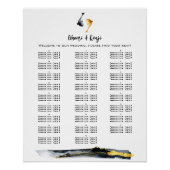 水彩コイ結婚魚 ポスター (正面)