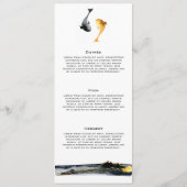 水彩コイ結婚魚 メニュー (裏面)