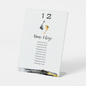 水彩コイ結婚魚 台座サイン (正面)