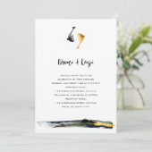 水彩コイ結婚魚 招待状 (スタンド正面)