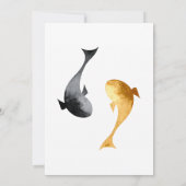 水彩コイ結婚魚 招待状 (裏面)