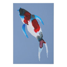 水彩コイ魚のキャンバス印刷