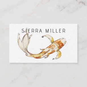水彩コイ魚の名刺 名刺