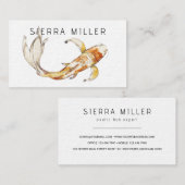 水彩コイ魚の名刺 名刺 (正面/裏面)