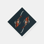 水彩コイ魚イラストレーション スタンダードカクテルナプキン (角)