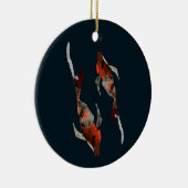 水彩コイ魚イラストレーション セラミックオーナメント (右)