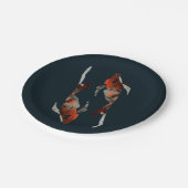 水彩コイ魚イラストレーション ペーパープレート (アングル)