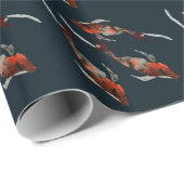 水彩コイ魚イラストレーション ラッピングペーパー (ロールコーナー)