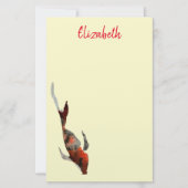 水彩コイ魚イラストレーション 便箋 (正面)