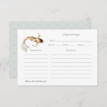 水彩コイ魚レシピカード