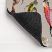 水彩コイ魚赤褐色金ゴールド マウスパッド (コーナー)