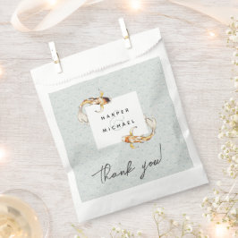 水彩コイ魚類結婚式の引き出物バッグ フェイバーバッグ