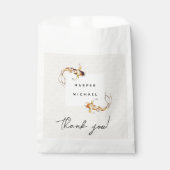 水彩コイ魚類結婚式の引き出物バッグ フェイバーバッグ (正面)