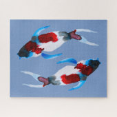 水彩コイ魚 ジグソーパズル (横)