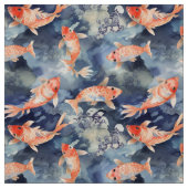 水彩コイ魚 ファブリック (見本)
