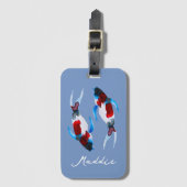 水彩コイ魚 ラゲッジタグ (正面縦)