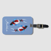 水彩コイ魚 ラゲッジタグ (正面横)