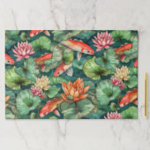 水彩コイ&ウォータリリーティアウェイランチョンマット ペーパーパッド (インサイチュ)