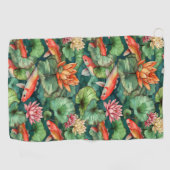 水彩コイ&スイリズゴルフタオル ゴルフタオル (横)