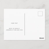 水彩コクテイル ミニマル誕生日パーティー ポストカード (裏面)