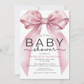 水彩コケッティーボウベイビーシャワー招待状 – S 招待状 (正面)