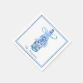 水彩コケッティー シャンパンボトル プレピー カスタム スタンダードカクテルナプキン (角)